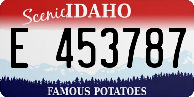 ID license plate E453787