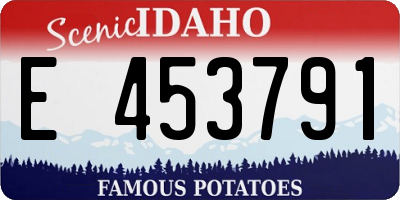 ID license plate E453791