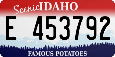ID license plate E453792