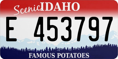 ID license plate E453797