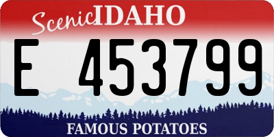 ID license plate E453799