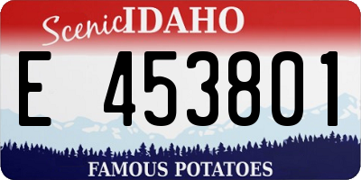 ID license plate E453801
