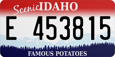 ID license plate E453815