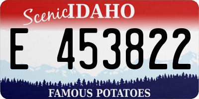 ID license plate E453822