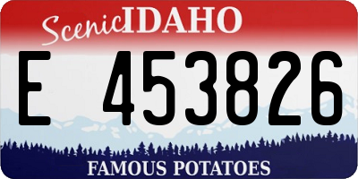 ID license plate E453826