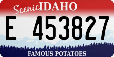 ID license plate E453827
