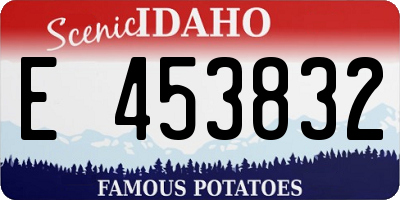 ID license plate E453832