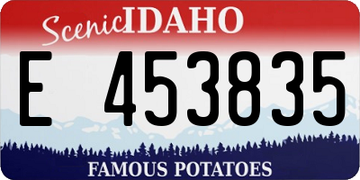 ID license plate E453835
