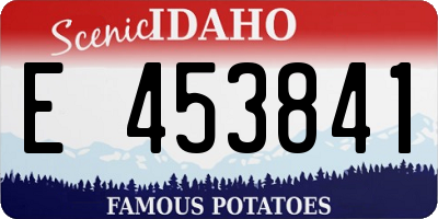 ID license plate E453841