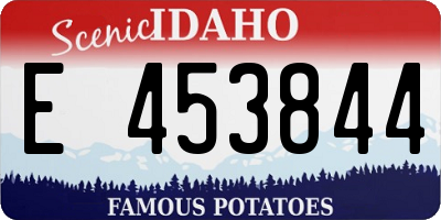 ID license plate E453844