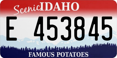 ID license plate E453845