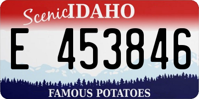 ID license plate E453846