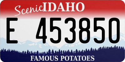 ID license plate E453850