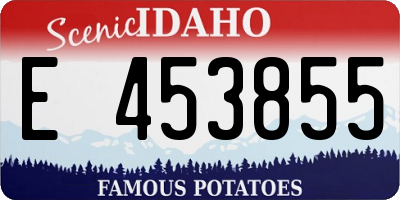 ID license plate E453855