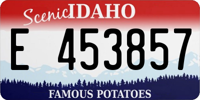 ID license plate E453857