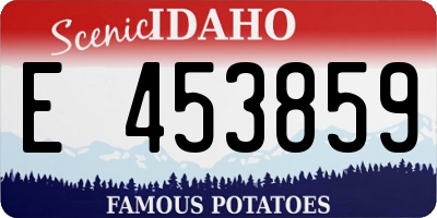 ID license plate E453859