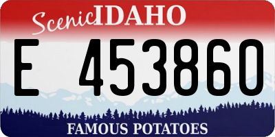 ID license plate E453860