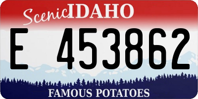 ID license plate E453862