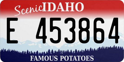 ID license plate E453864