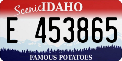 ID license plate E453865