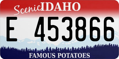 ID license plate E453866