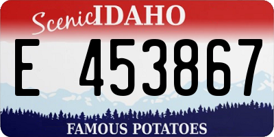 ID license plate E453867