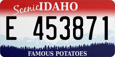 ID license plate E453871