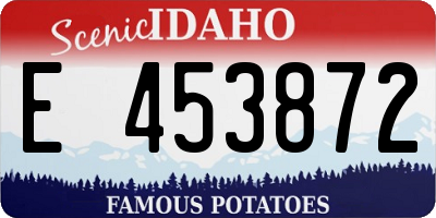 ID license plate E453872