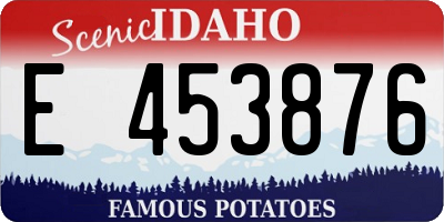 ID license plate E453876