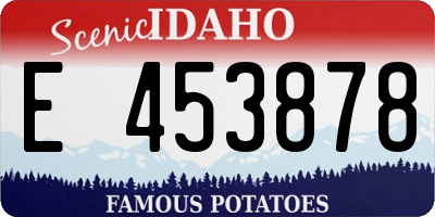 ID license plate E453878