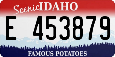 ID license plate E453879