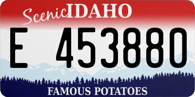 ID license plate E453880