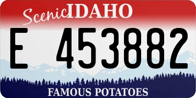ID license plate E453882