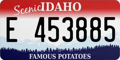 ID license plate E453885