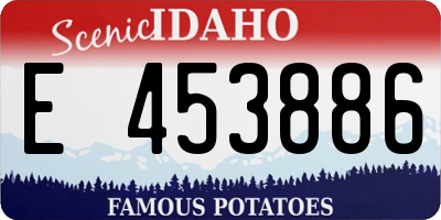 ID license plate E453886
