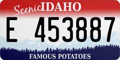 ID license plate E453887