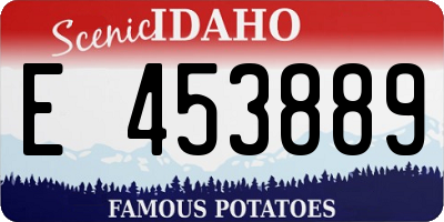 ID license plate E453889