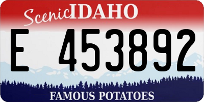 ID license plate E453892