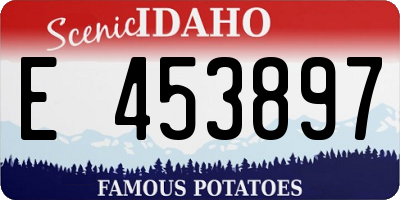 ID license plate E453897