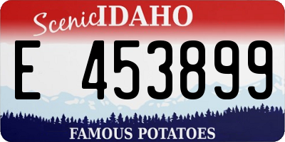 ID license plate E453899