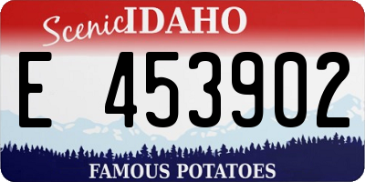 ID license plate E453902