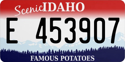 ID license plate E453907