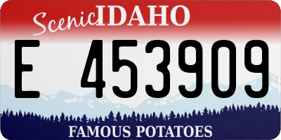 ID license plate E453909