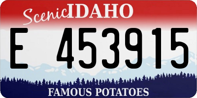 ID license plate E453915