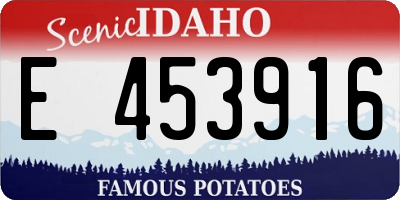 ID license plate E453916