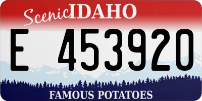 ID license plate E453920
