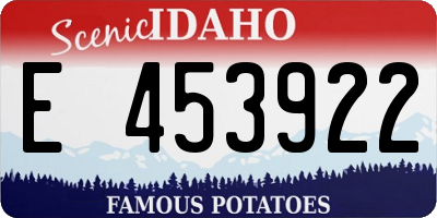 ID license plate E453922
