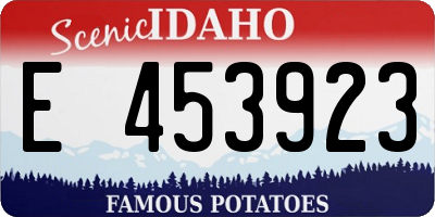 ID license plate E453923