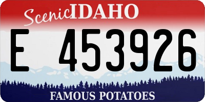 ID license plate E453926