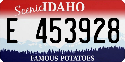 ID license plate E453928